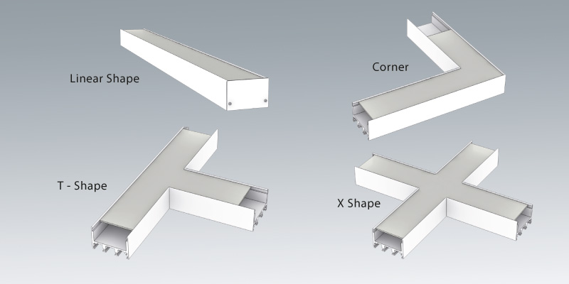 Profili in alluminio estruso con LED