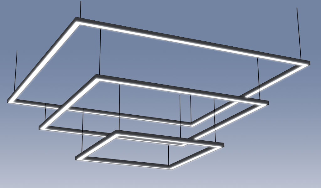 Triple Square con LED